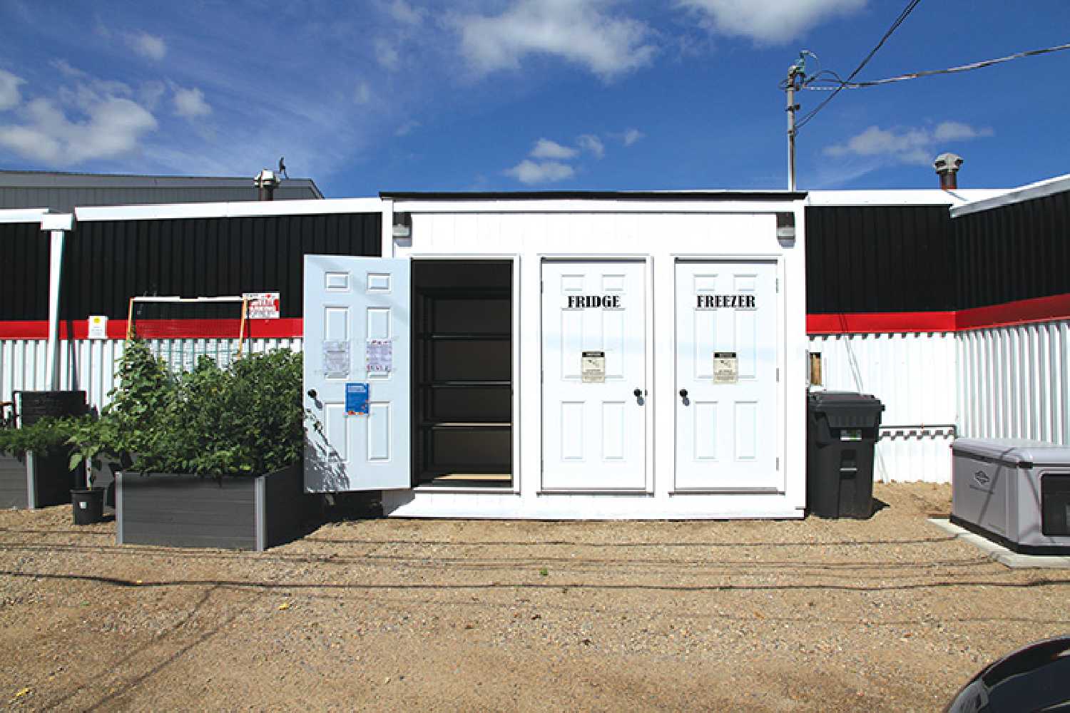 The new community fridge located behind the Moosomin Food Share.